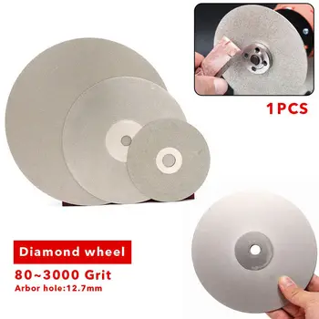 

Diamond-Coated 6 Grit 80-3000 Flat-Lap Wheel Lapidary Grinding Polishing Disc