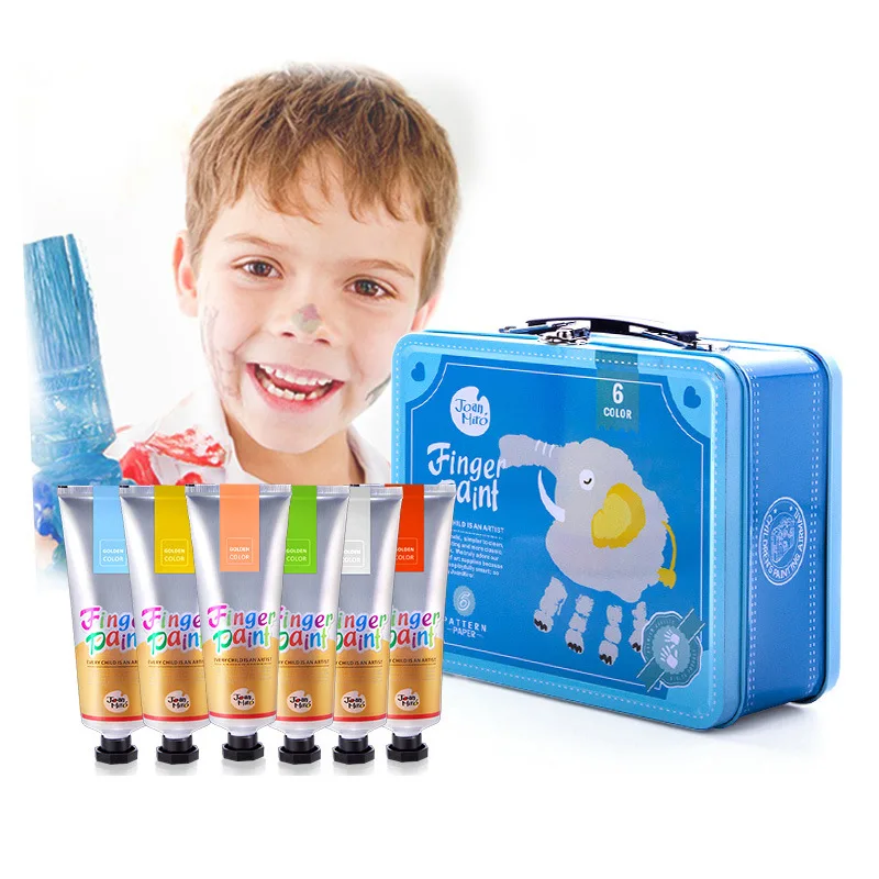

Merlot Finger Painting Pigment Safe-Washing Pigment Children Graffiti Baby Painting Tool Finger Painting Set