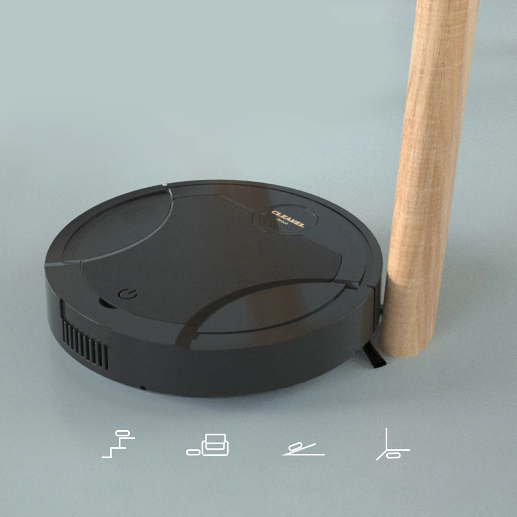 Smart Robot Vacuum Cleaner USB Charging Home Floor Sweeper Multifunctional UV Disinfection Lamp Spray Humidification