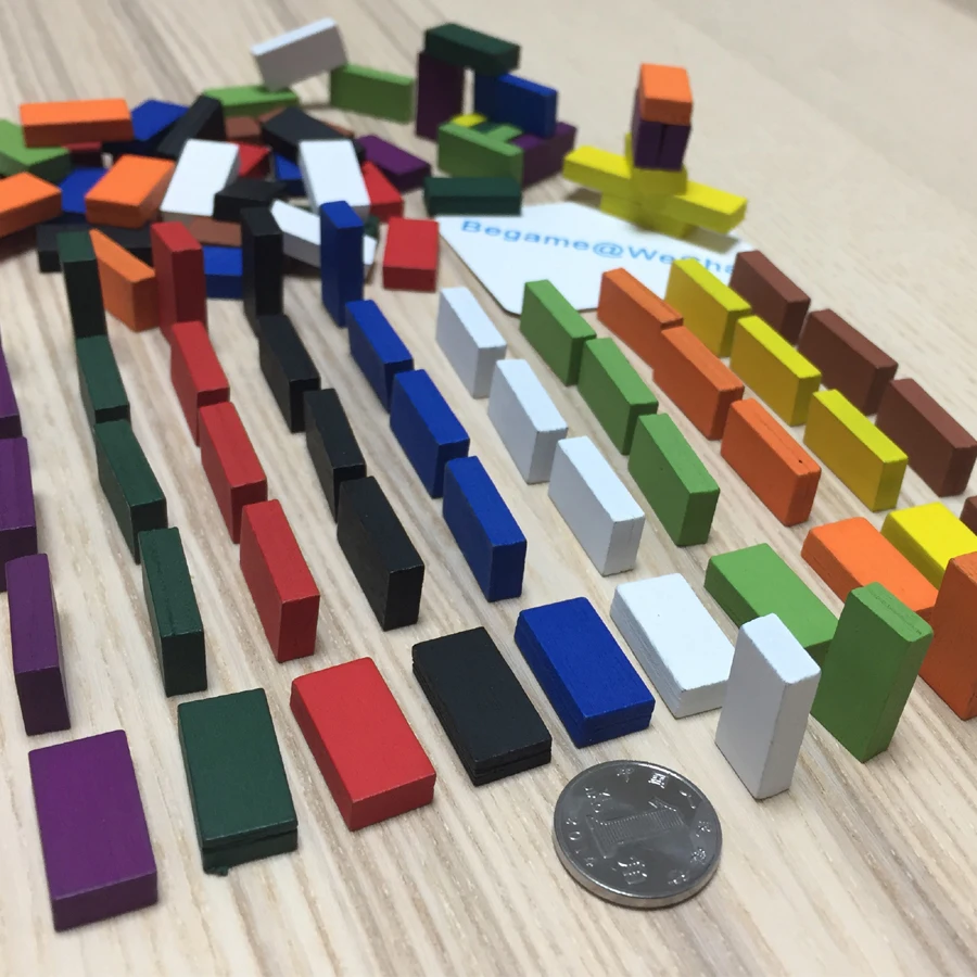 50 шт. 20*10*5 мм цветной Кирпич марки кубовидные деревянные шахматы игровые части для жетонов доска принадлежность для игр 10 цветов