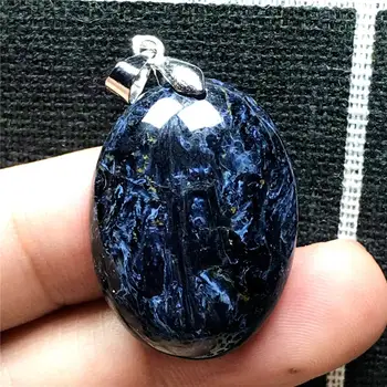

Genuine Natural Blue Pietersite Pendant For Woman Man Namibia Crystal 28x21x9mm Oval Beads Firework Effect Stone Jewelry AAAAA