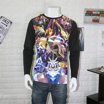 

Cosplay Japan Anime Cartoon Digimon T-shirt Men Clothing 3d Printed Anime t Shirts Long sleeve Hipster Comics Tops tee