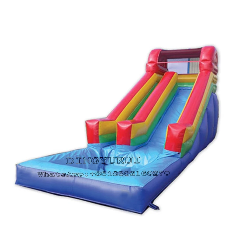 

Commercial Party Rentals Double Lane Inflatable Slide Giant PVC Water Slide with Pool