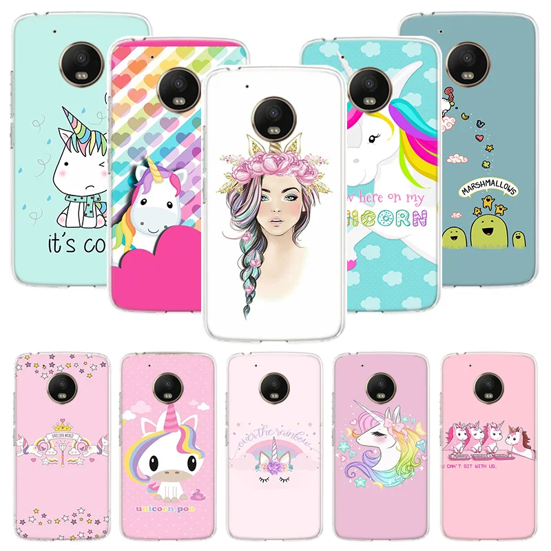 Чехол My Unicorn Girl для Motorola Moto G8 G7 G6 G5S G5 E6 E5 E4 Plus G4 Play Power X4 One Action Phone Cover Coque|Бамперы| |