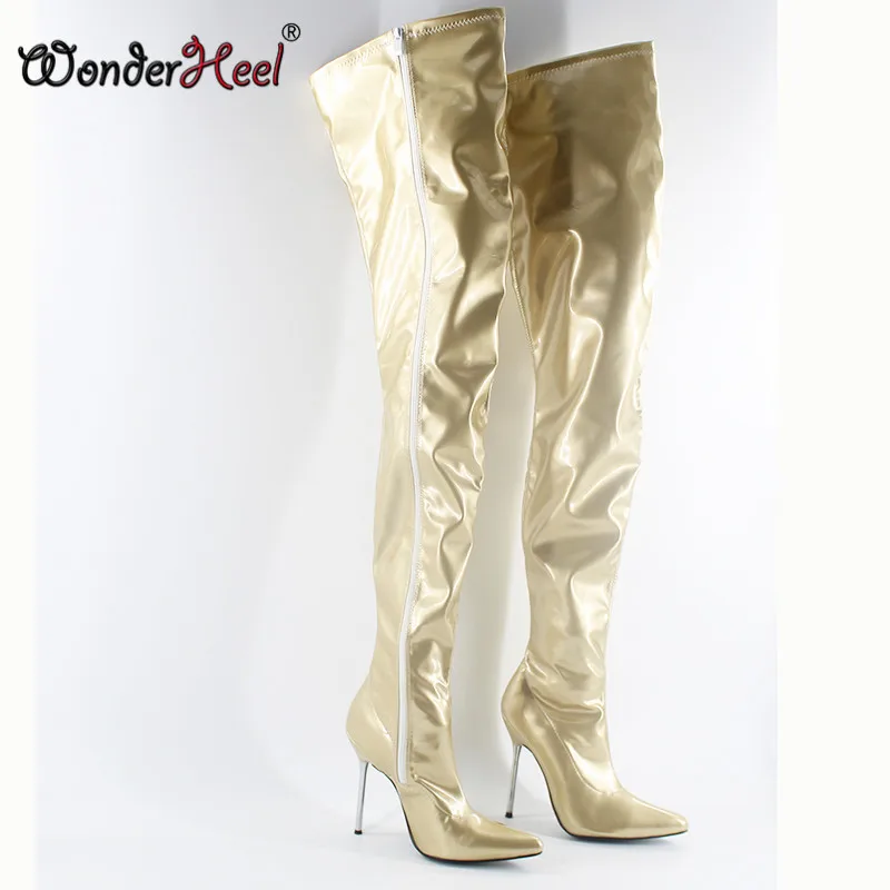 pvc thigh high boots