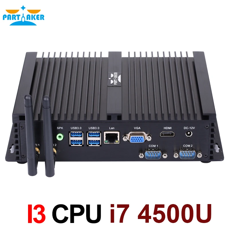 Мини-компьютер, безвентиляторный мини-ПК, Windows 10 Core i7 4500U 2 * RS232, промышленный ПК, прочный ПК 4K Ultra HDMI VGA дисплей Мини-компьютер, безвентиляторный мини-ПК, Windows 10 Core i7 4500U 2 * RS232, промышленный ПК, прочный ПК 4K Ultra HDMI VGA дисплей