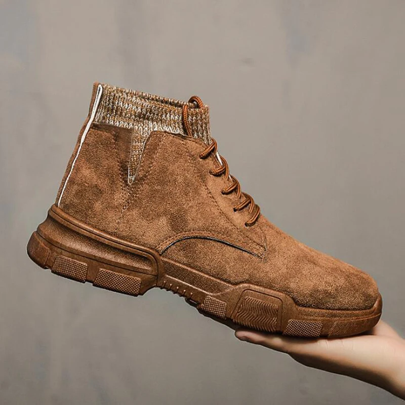 Модные мужские зимние ботинки; Botas; черные теплые зимние мужские ботинки; ботильоны из натуральной кожи; Мужская зимняя Рабочая обувь