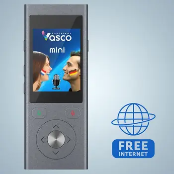 VASCO MINI2 Voice Translator Built-in SIM card Wifi 4G FREE INTERNET Portable Two-Way 50 Multi-Languager Voice Translator vbestlife portable multi language translator voice smart two way instant traductor simultaneo for learning travel meeting