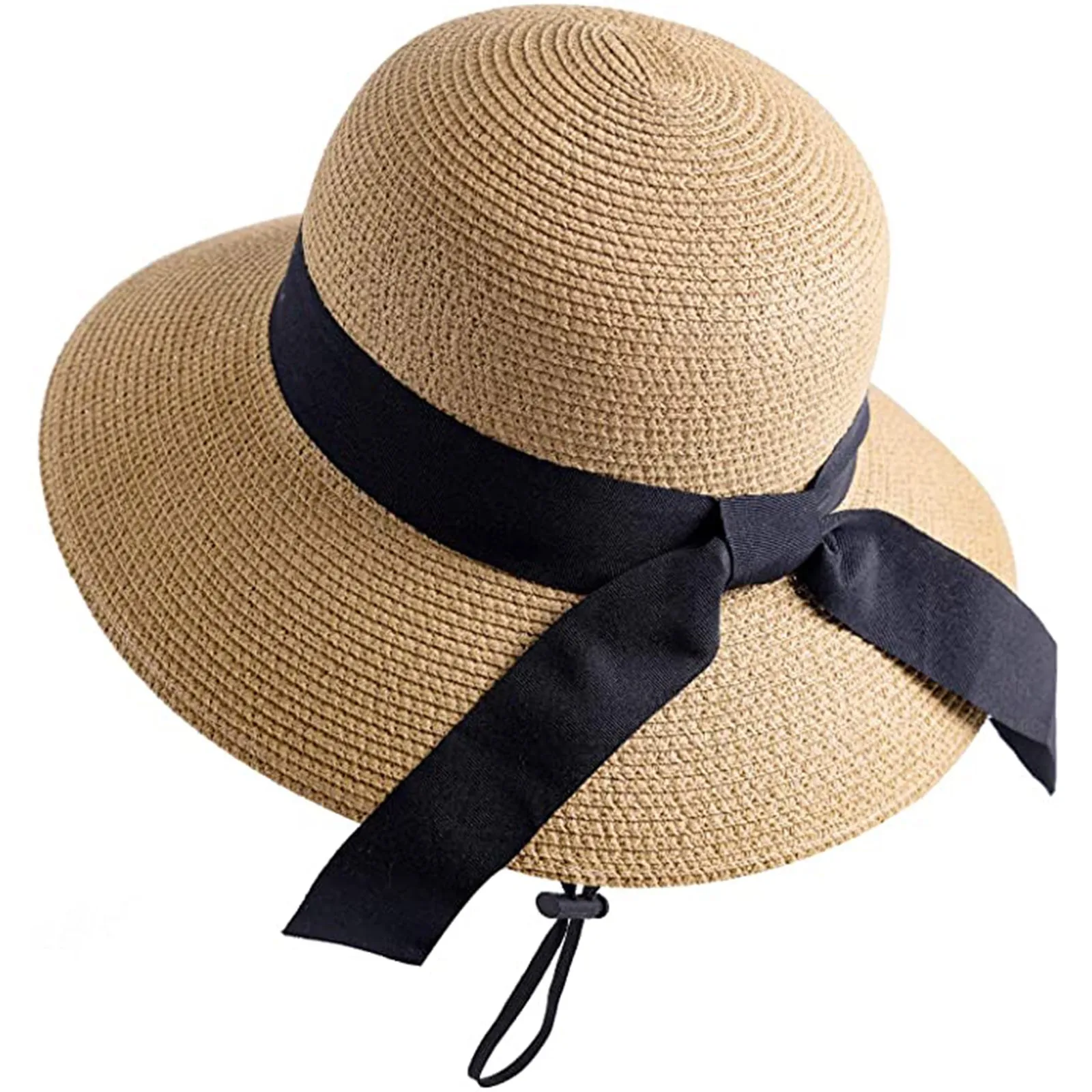 Sombrero de Playa Fedora protección Solar de Verano Magracy Sombrero de Paja para niños Plegable 