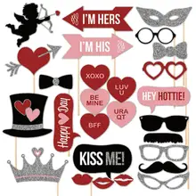 Best Offers DIY Party Props Photo Booth Props for Valentine's Day, Mix of Hats, Lips, Mustaches, Crowns and More, 27Pcs Best Offers DIY Party Props Photo Booth Props for Valentine's Day, Mix of Hats, Lips, Mustaches, Crowns and More, 27Pcs