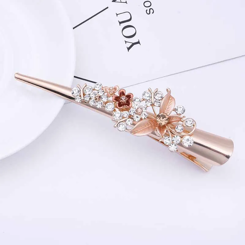 Hair Accessory Hair Clip Hair Headdress Bridal Headwear Flower Rhinestone Women Hair Accessories Floral Hair Clip Girls Pins Wedding Headwear Crystal Barrette