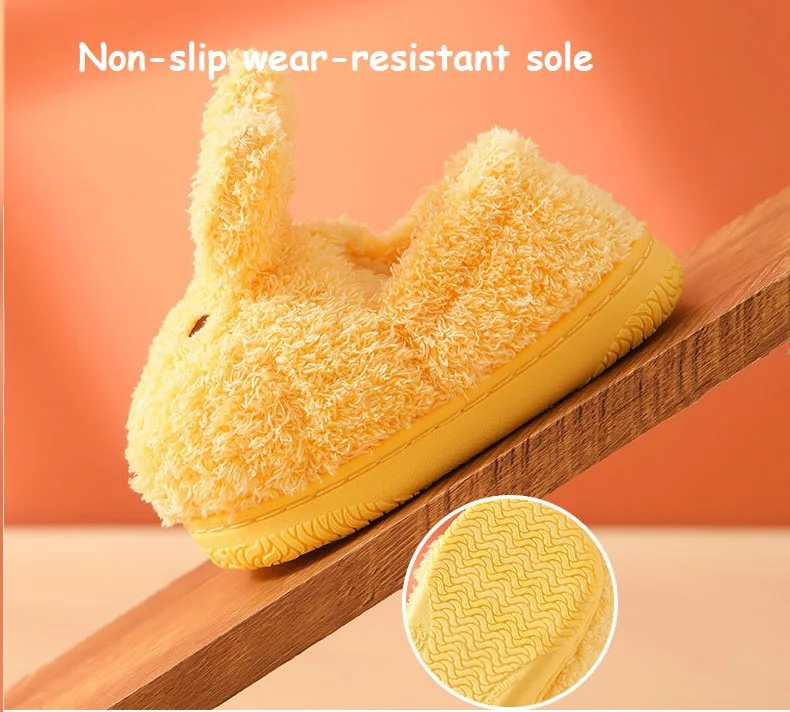 boy sandals fashion 2022 Kids Shoes Winter Indoor Non-slip Cute Rabbit Cotton Home Slippers Baby Girls Slippers Funny Slippers Girls Home Shoes children's shoes for high arches