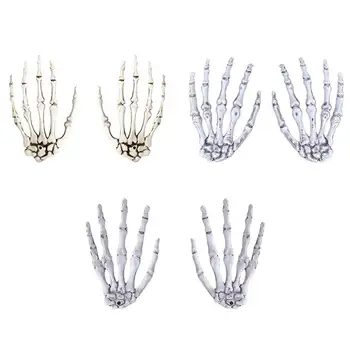 

Halloween Decoration Realistic Skeleton Hands Plastic Scary Props Hand Bones Party Horror Scary Skeleton Model Plastic Hand Bone