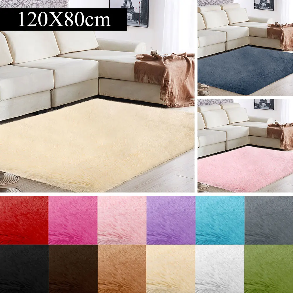 Полиэфирное волокно противоскользящие ворсистый, Пушистый ковры ковер чистящий Спальня украшение, украшение для дома, Гостиная