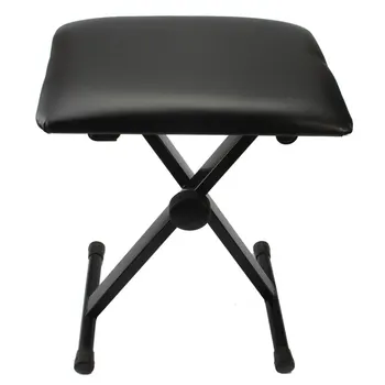 

Adjustable Folding Piano Bench Stool Seat Leather Padded Chair HKS99