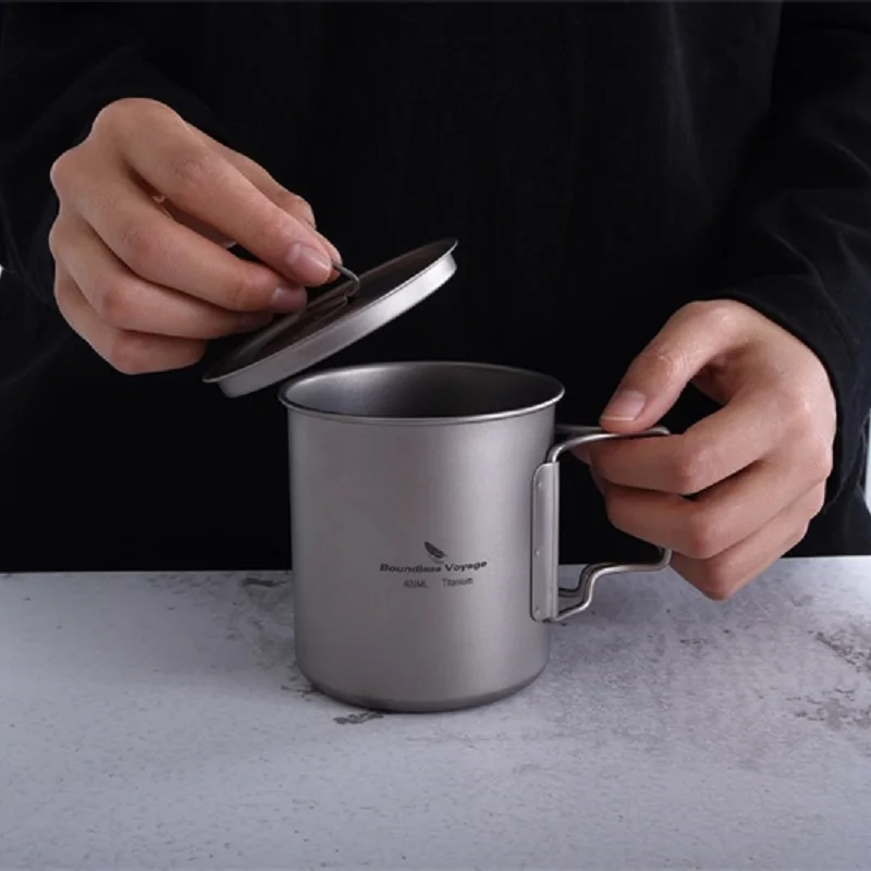 Boundless Voyage Titanium Mug's Lid Water Cup Cover Cap Apply to TOAKS & Lixada & Boundless Voyage 420ml & 450ml Mug 3