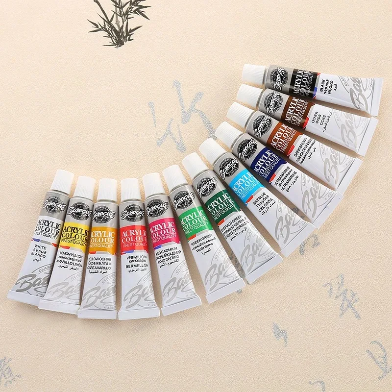 12 мл цветов s/SetAcrylic Paint Color Set акриловая краска s пигмент для художников