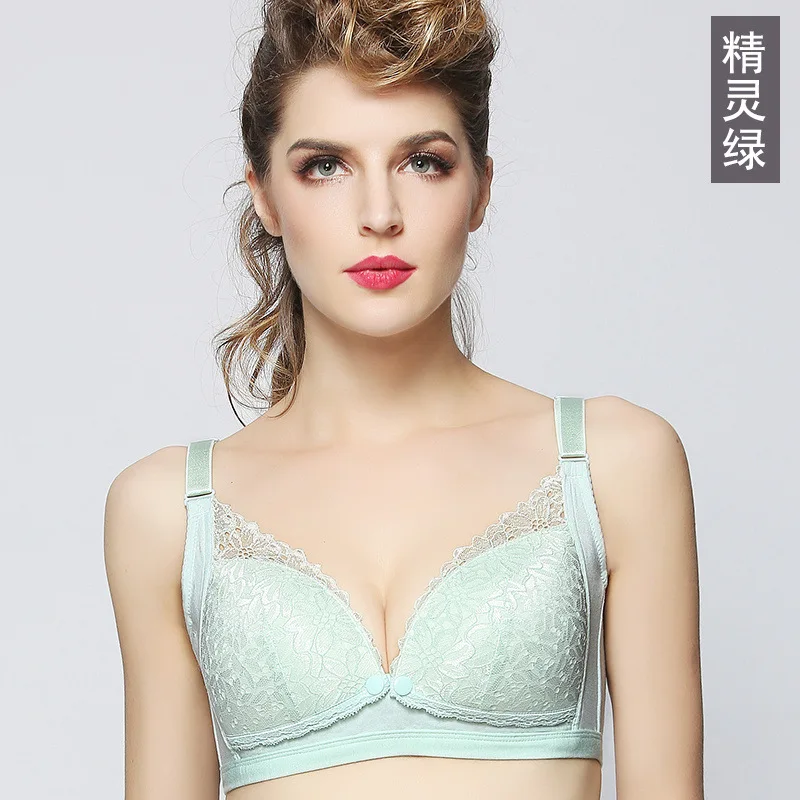 Underwear Women's Intimates Bras Comfortable Cotton Lace Bras Front Closure Buckle Closure Wirefree Pad Bras with Back Hook-Eye Underwear Women's Intimates Bras Comfortable Cotton Lace Bras Front Closure Buckle Closure Wirefree Pad Bras with Back Hook-Eye