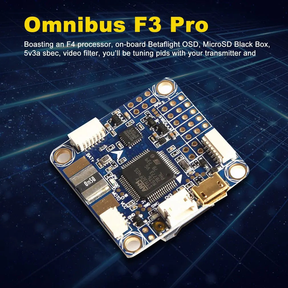 Контроллер полета Betaflight Omnibus STM32F4 F4 Pro V3 Встроенный OSD