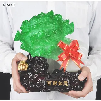 

Retro Imitation jade Resin Cabbage Ornaments Home Decor Accessories Wishful Miniature Figurines Desktop Art Crafts Best Gifts