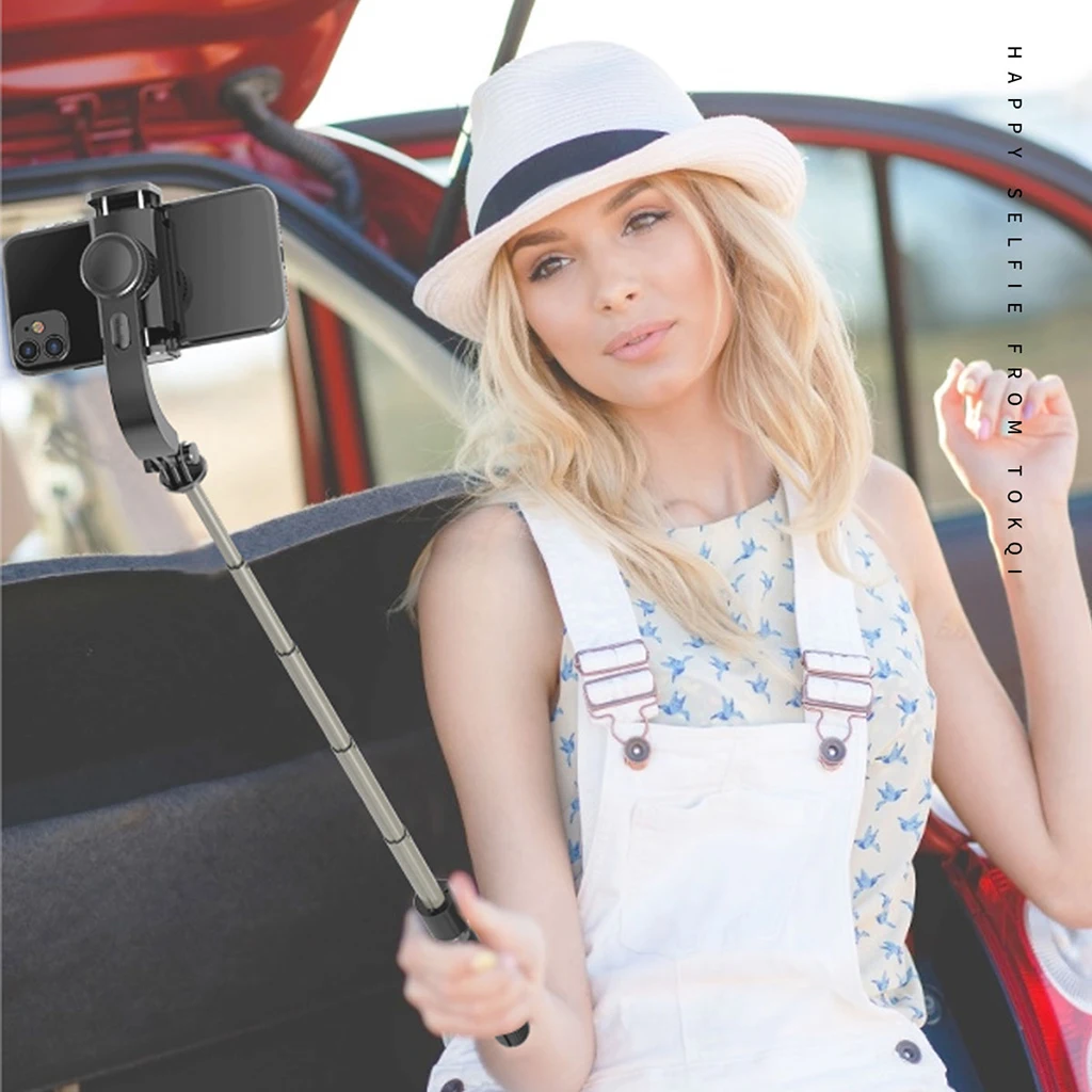 Bluetooth Handheld Gimbal Stabilizer Mobile Phone Selfie Stick Holder Adjustable Telescopic Tripod Selfie Stand For iPhone