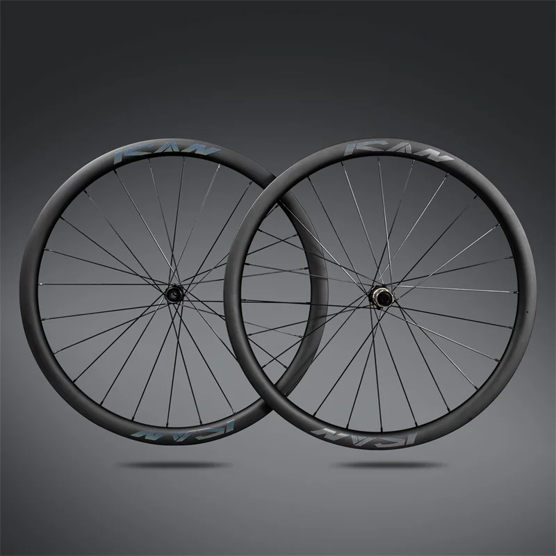 ロードバイク クロスバイク カーボンホイール ICAN 38 ICAN FL38MAXディスクブレーキホイール21mm内幅ワイドリムホイール