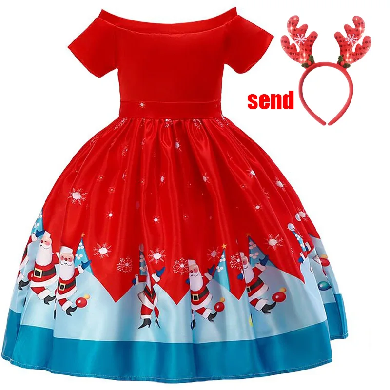 

2019 Baby Clothes Christmas Dress Girls Santa Claus Ball Gown Kids Dresses Princess Dress Girl Party Dress Clothing Vestidos