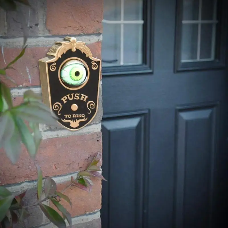 Halloween Decor Horror Eye Door Bell Toy Practical Haunted House Party Decor Doorbell Necessary Household Festival Supplies