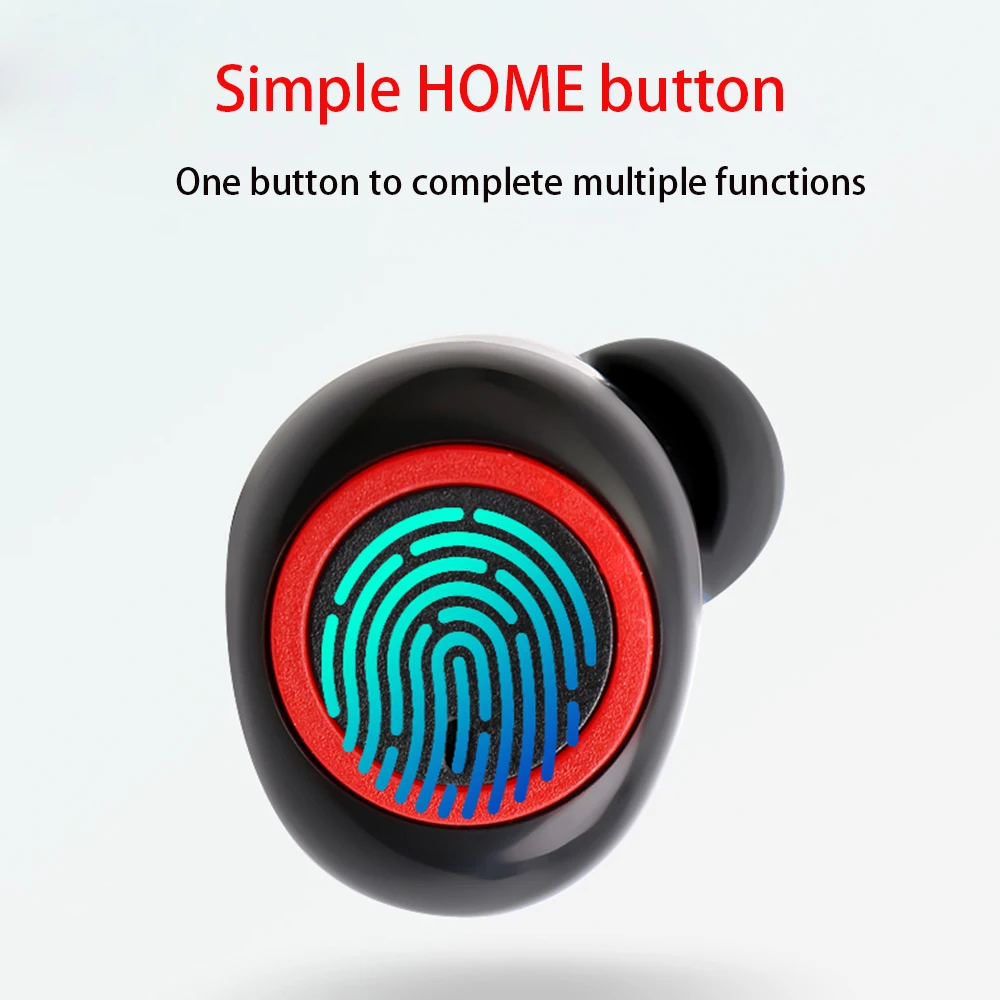 Bluetooth V5 0 Earphones Wireless Ear phone With Microphone Charging Box Sports Bass Stereo In ear Waterproof Earbud PK F9