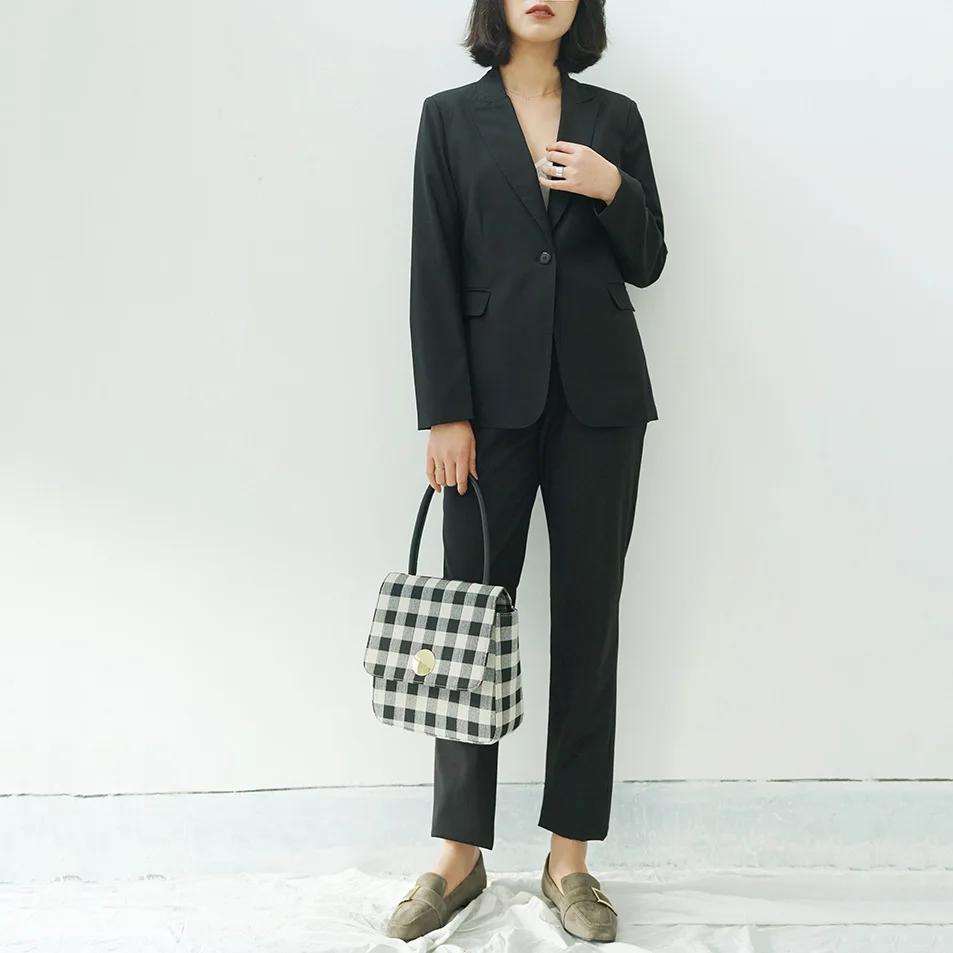 

Europe And America WOMEN'S Dress Summer Suit Blended Business Commuting Ol Women's Slim Fit Set WOMEN'S Coat Women's New Style