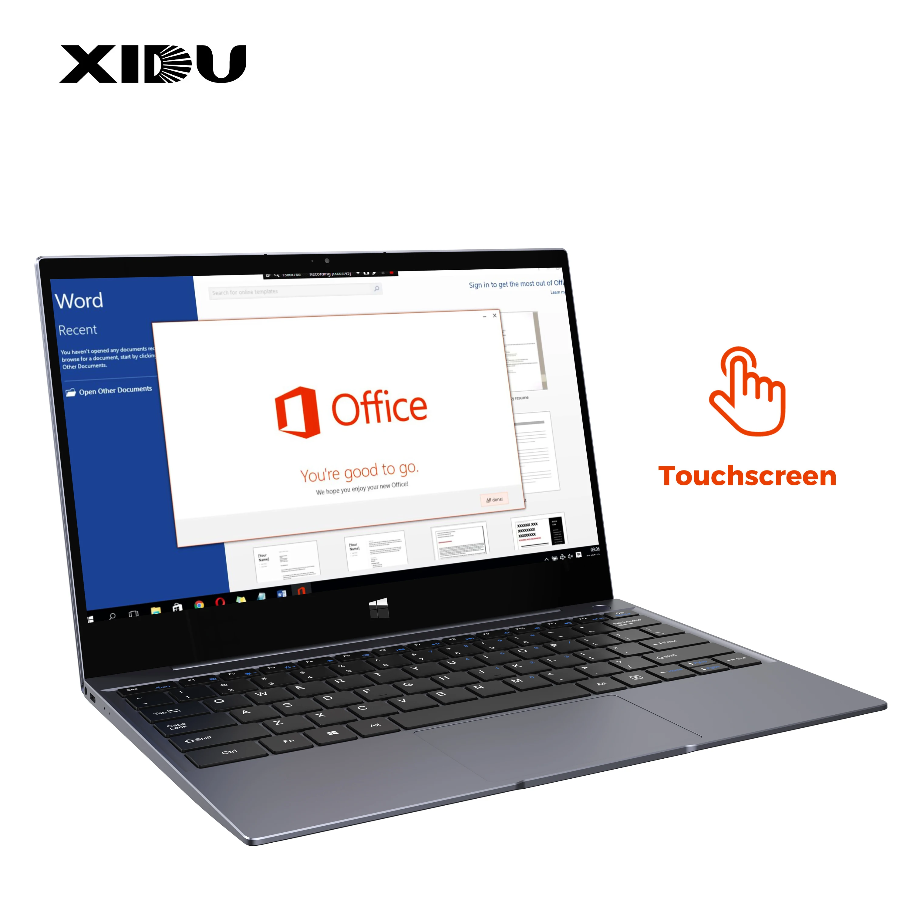 XIDU-ordenador portátil con pantalla táctil de 12,5 pulgadas, sistema operativo Windows 10, 8GB de RAM, 128GB ROM, SSD ampliable de 1TB, Intel sin núcleo, novedad