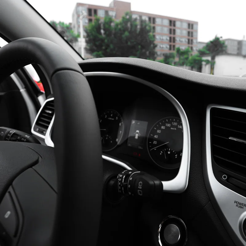 Для hyundai Tucson хромированная внутренняя приборная панель, накладка, рамка, литье, украшение, объемный автомобильный Стайлинг
