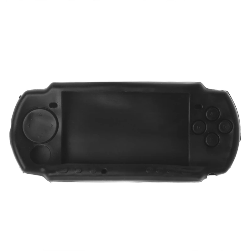 Силиконовый мягкий защитный чехол Подставка для Sony playstation Портативный psp 2000 3000 консоль для psp 3000 защитный кожаный чехол - Цвет: Черный