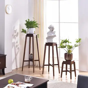 

Balcony Flower Rack Rack Indoor Green Dill Flower Pot Rack Living Room Solid Wood Floor Multi-layer Potted Plant Rack