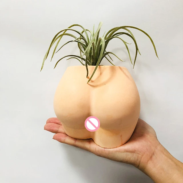 Butt Planter Concrete Mold, Booty Pot Silicone Mold , 3D Woman