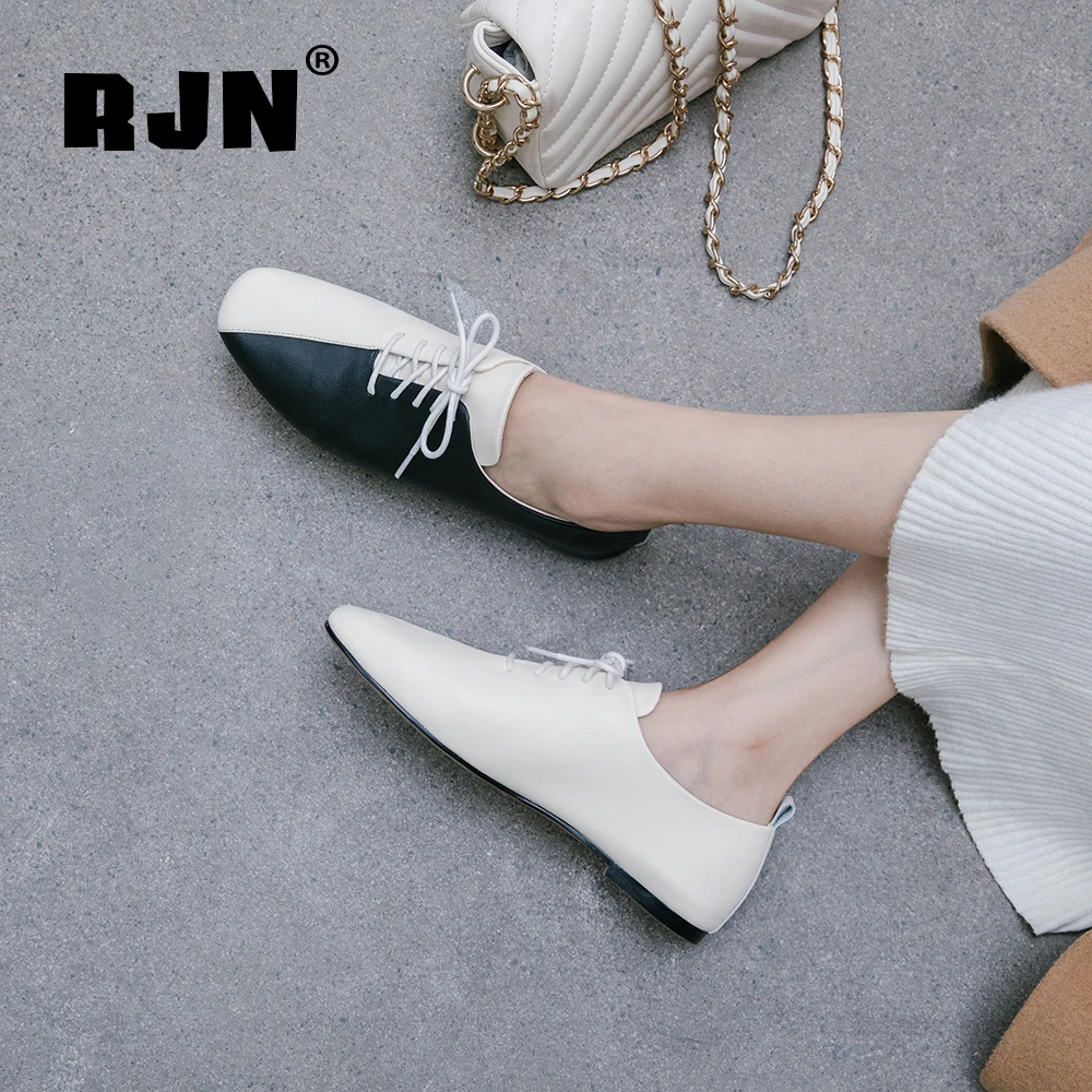 Удобные элегантные женские туфли на плоской подошве RJN разноцветные из