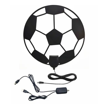 

Home Digital Television With Signal Amplifier Small 1080p 4K Accessories Indoor HDTV TV Antenna Football Shape DVB-T2