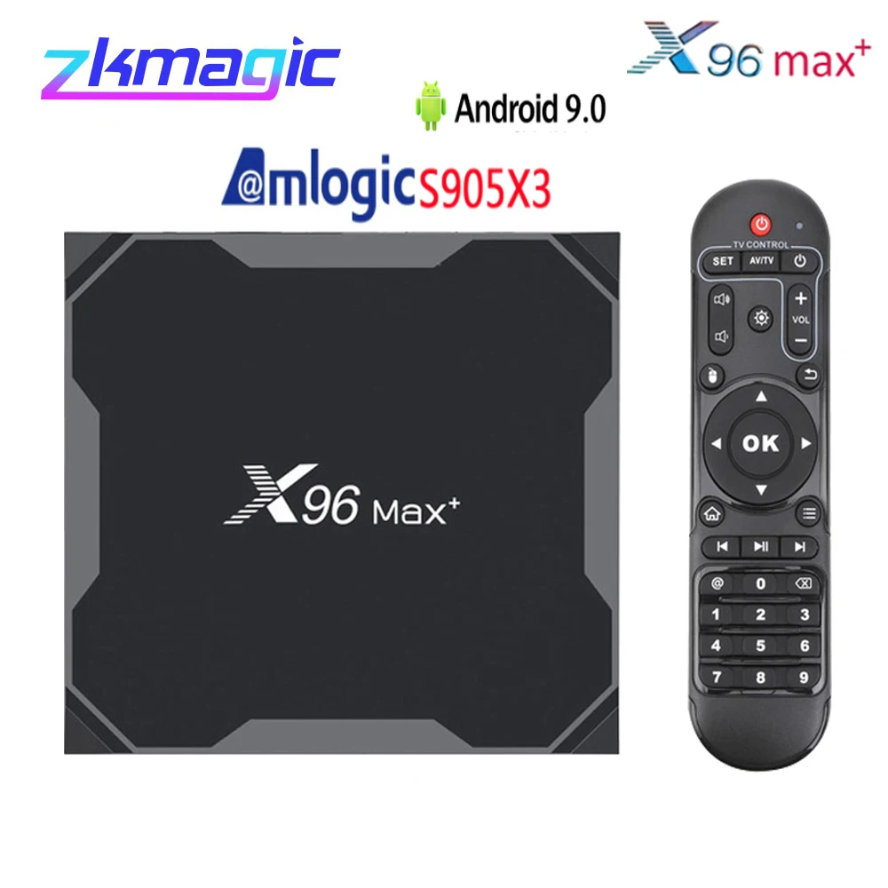 ТВ приставка X96 MAX Plus Android 9 0 Wi Fi 2 4/5 ГГц 8K HDR X96Max + Amlogic S905X3 четырехъядерный процессор