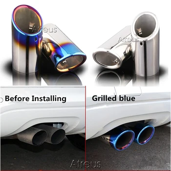 

2pcs Car Exhaust Tip Muffler Pipe Cover For Volkswagen VW Jetta Polo Bora Golf Mk6 Mk7 6 7 Scirocco 1.4T TSI Auto Accessories