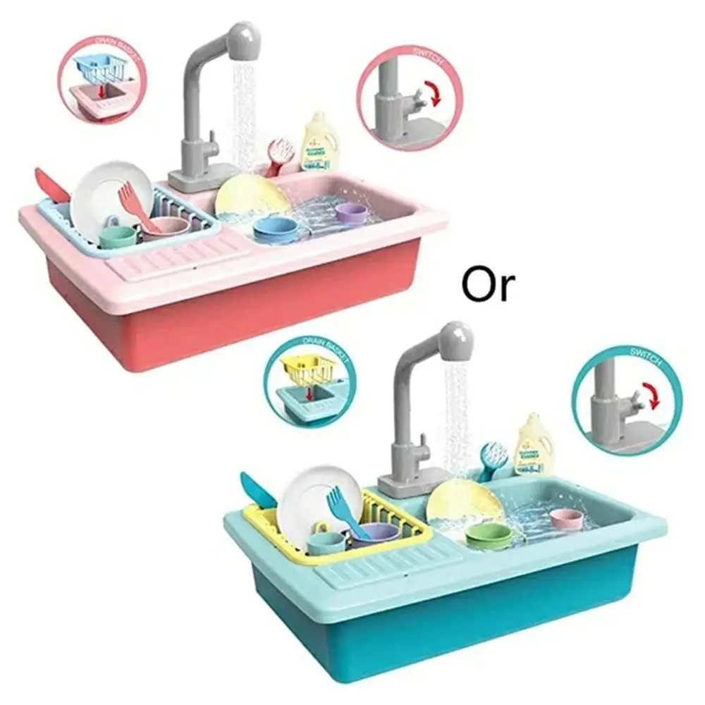sink toy with running water