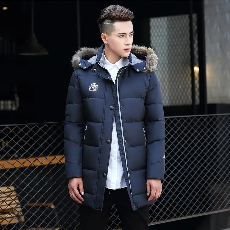 

plus size, jacket, Korean winter long white down coat, men's warm jacket casaco 801 yy1313