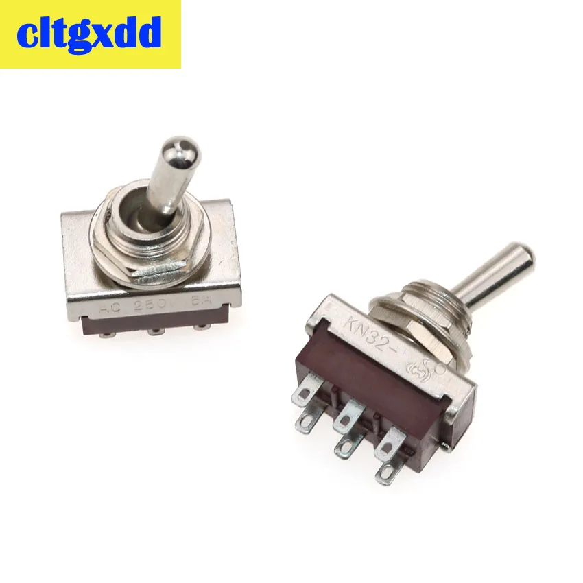 Cltgxdd 1 шт. 5A 250VAC 6 контактов 12 мм 2 положения мини KN32 тумблер Электрический