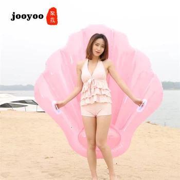 

Hot Selling New Inflatable Scallop Floating Row Pink Shell Inflatable Floating Row Bed Summer High Quality Swimming jooyoo