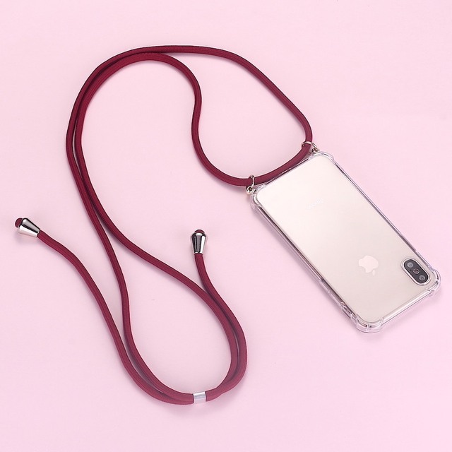 Cord Chain Phone Tape Necklace Lanyard Mobile  Case for Carry to Hang For SAMSUNG S8 S9 S10 Note9  A50 A70 A7 A8 A9