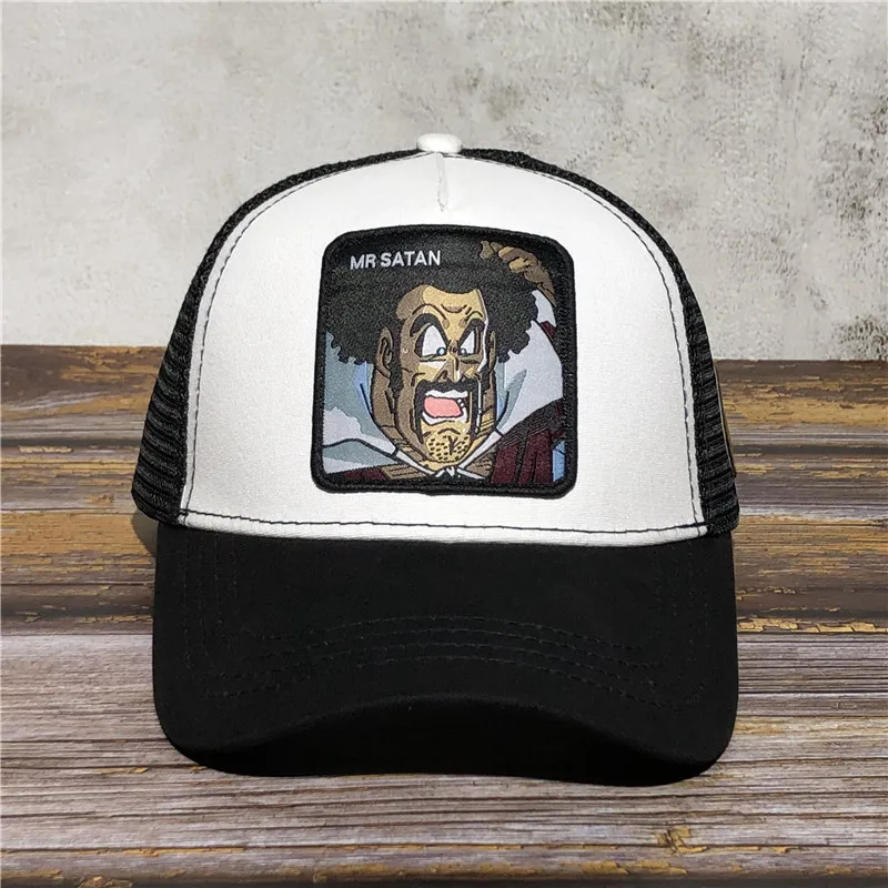 white SATAN Популярные брендовые персонажи Гоку, Веджета чехол Capsule corp Dragon Ball Z Snapback шляпа хлопковая Бейсбол Кепки Для мужчин Для женщин в стиле «хип-хоп» для папы сетчатая шляпа Кепка-тракер - Цвет: white SATAN
