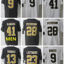 А+++ Качественная мужская футболка для взрослых Элвин Камара 41 Drew Brees 9 Майкл Томас 13 Орлеан