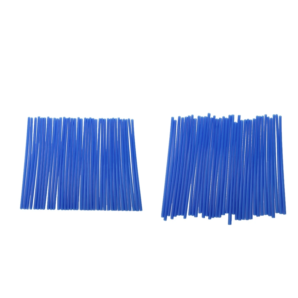 72 Pcs Motorcycle Spoke Covers Coats Universal Fit for 19-21 inch Rims Dirt Bike - Blue