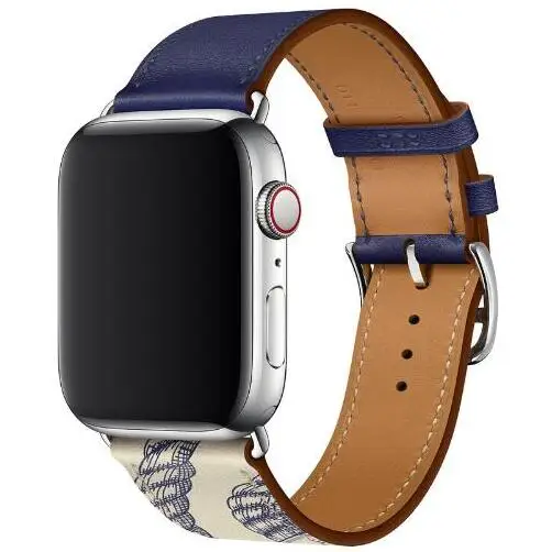 Браслет-манжета для iWatch Series 5 4 3 2 1 Apple Watch кожаный ремешок 42 мм 38 40 44 | Наручные часы