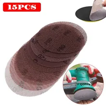 Disques de ponçage à mailles, 5 pouces, 15 pièces, Anti colmatage, Anti blocage, abrasif, pour voiture, bois, livraison rapide