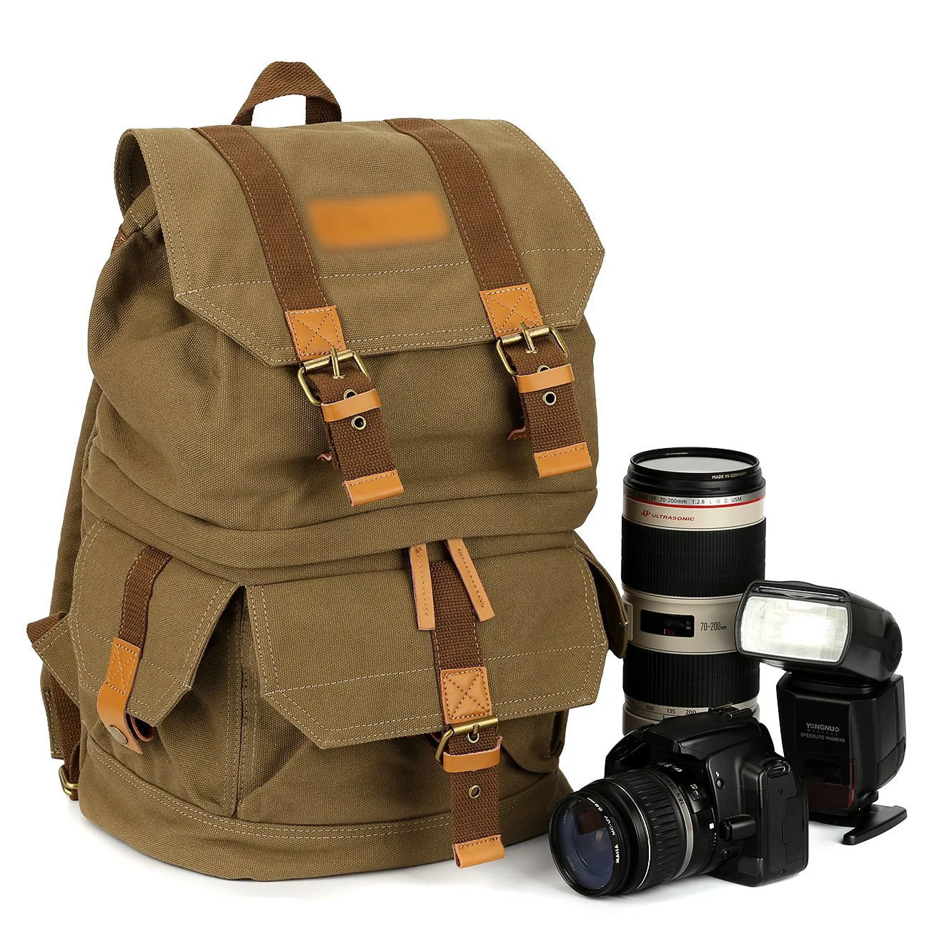 

Outdoor Canvas Shoulder Photography Sleeve Mirrorless Camera Backpack 5D6D DSLR Camera Bag
